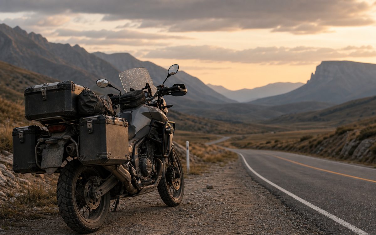 BMW R1200 GS на дороге